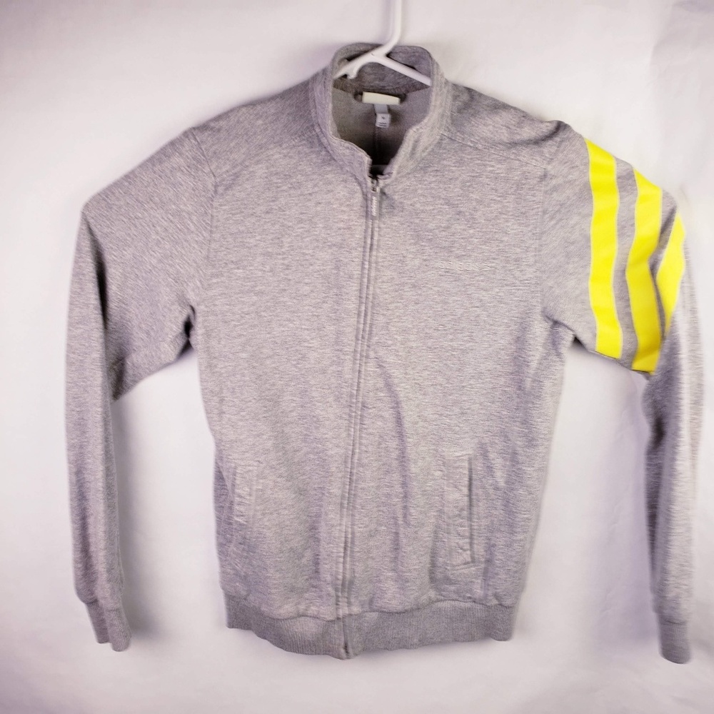 Adidas Neo Grey and Neon  Yellow Full Zip Sz M